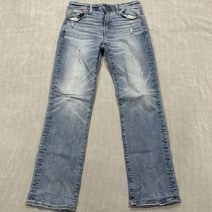 American Eagle Air‎ Flex Original Boot Jeans Mens 30x31 Blue Distressed Denim